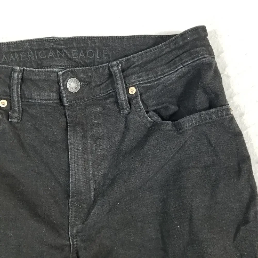 American Eagle jeans mens 31x30 straight fit Airflex+ black‎ stretch denim pants